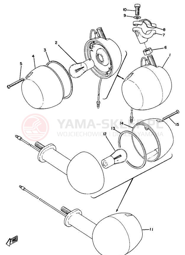 Schemat "kierunkowskazy" do Yamaha AT1C/CT1C/AT1MX