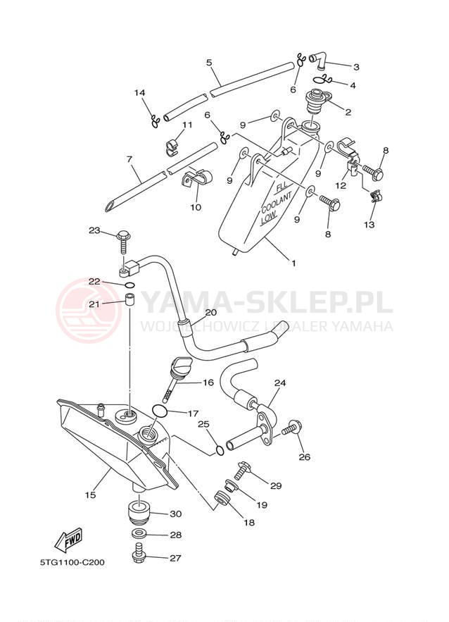 Schemat "Miska olejowa" do Yamaha YFZ450 YFZ450T