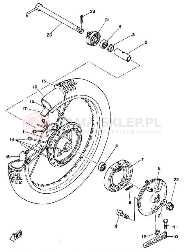 Schemat "Koło przód" do Yamaha IT175G