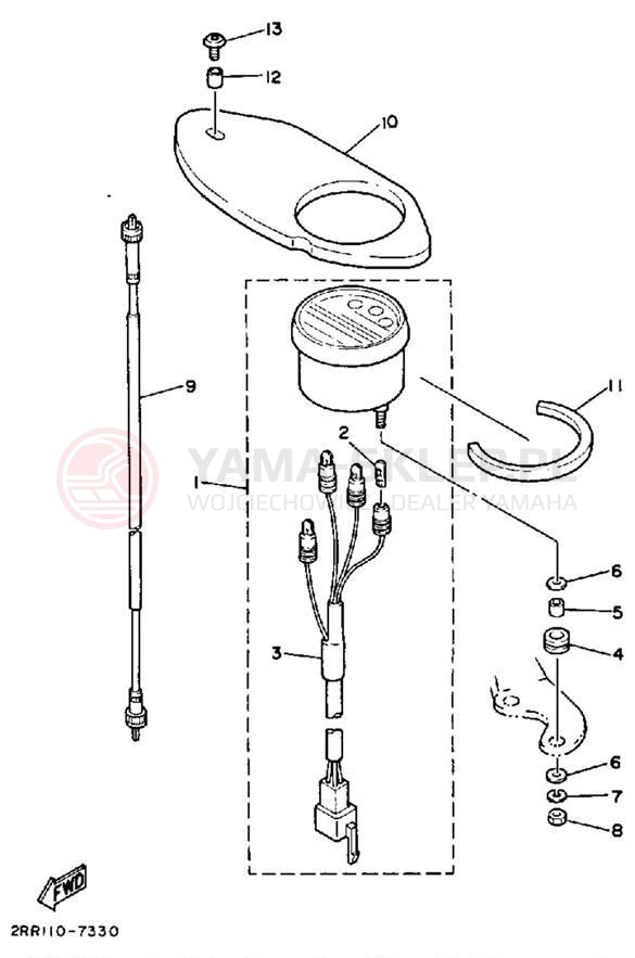 Schemat "licznik" do Yamaha YSR50U