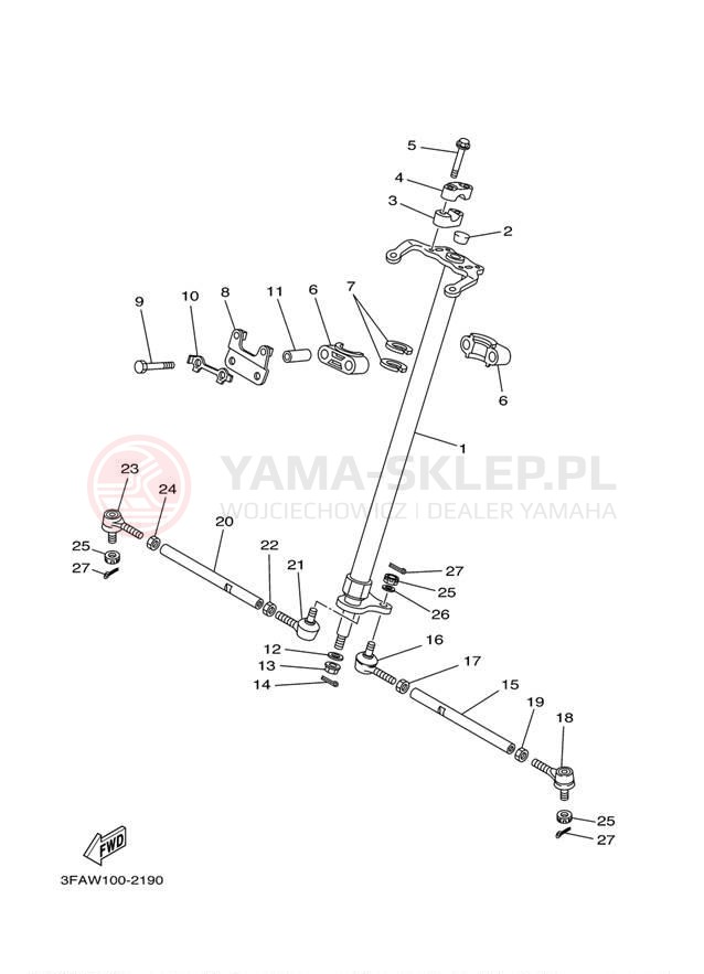 Schemat "Półki zawieszenia" do Yamaha BREEZE YFA1SC/YFA1S