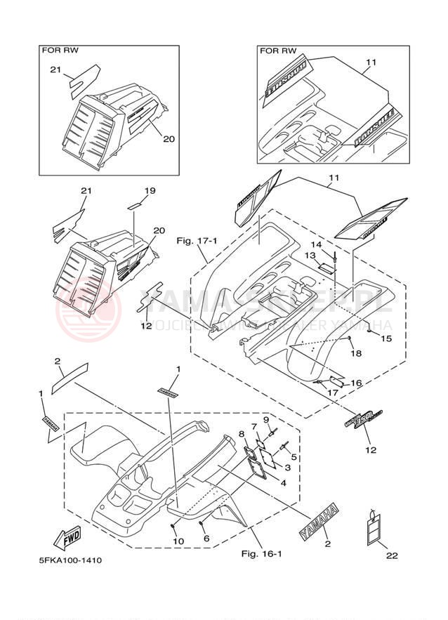Schemat "naklejki" do Yamaha BANSHEE YFZ350N