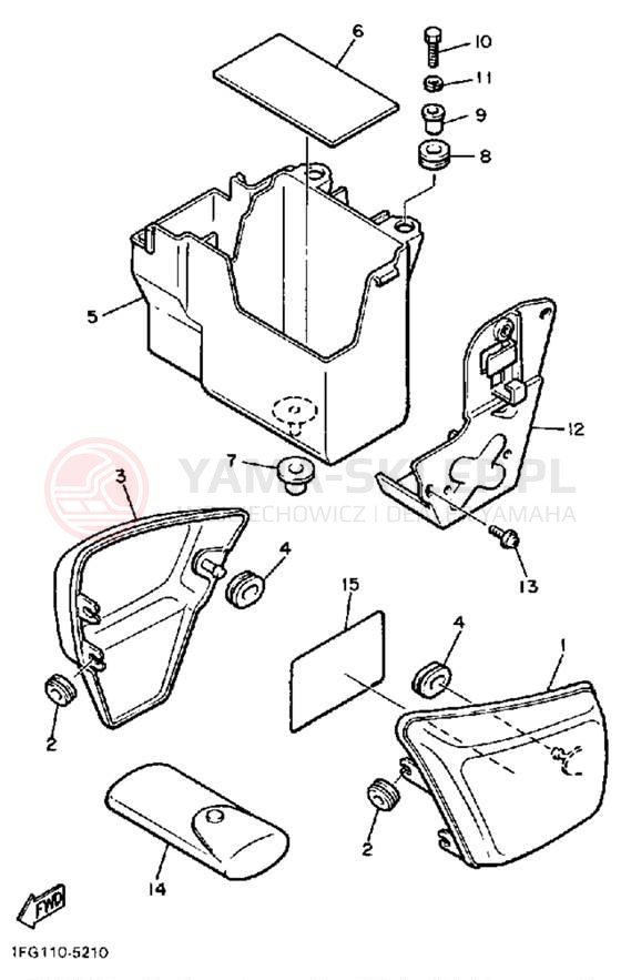 Schemat "Pokrywa boczna" do Yamaha MAXIM XJ700N/XJ700NC