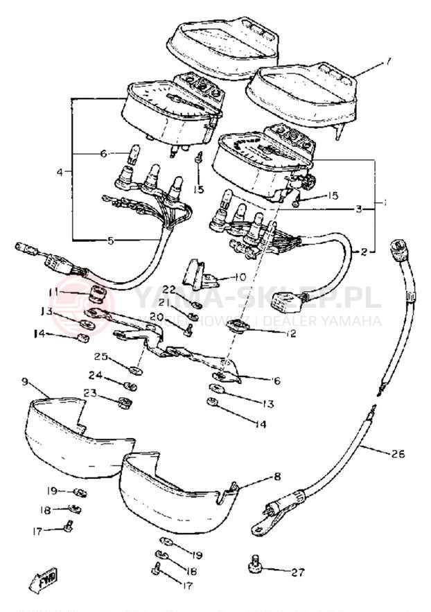 Schemat "licznik" do Yamaha VIRAGO 750 XV750H