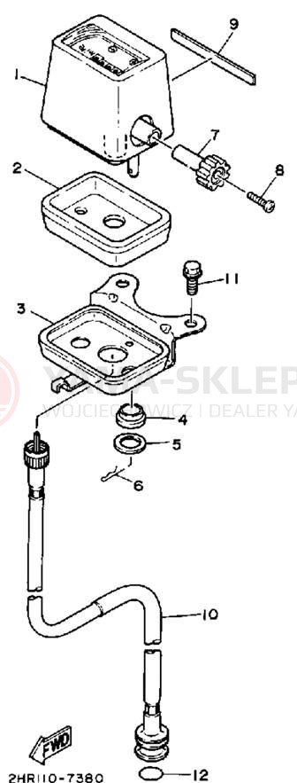 Schemat "licznik" do Yamaha BIG BEAR 4WD YFM350FWT
