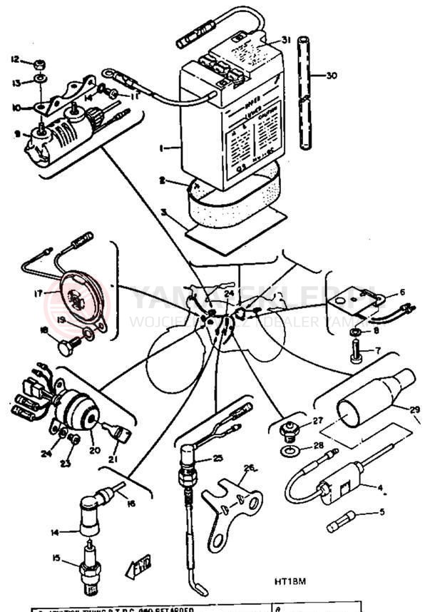 Schemat "układ elektryczny" do Yamaha HT1