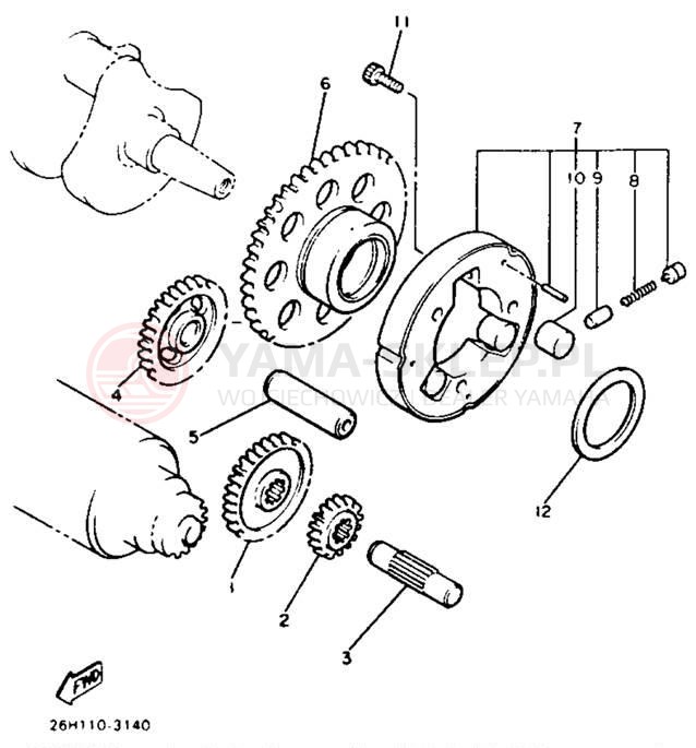 Schemat "rozrusznik" do Yamaha V-MAX 1200 VMX12B/VMX12BC