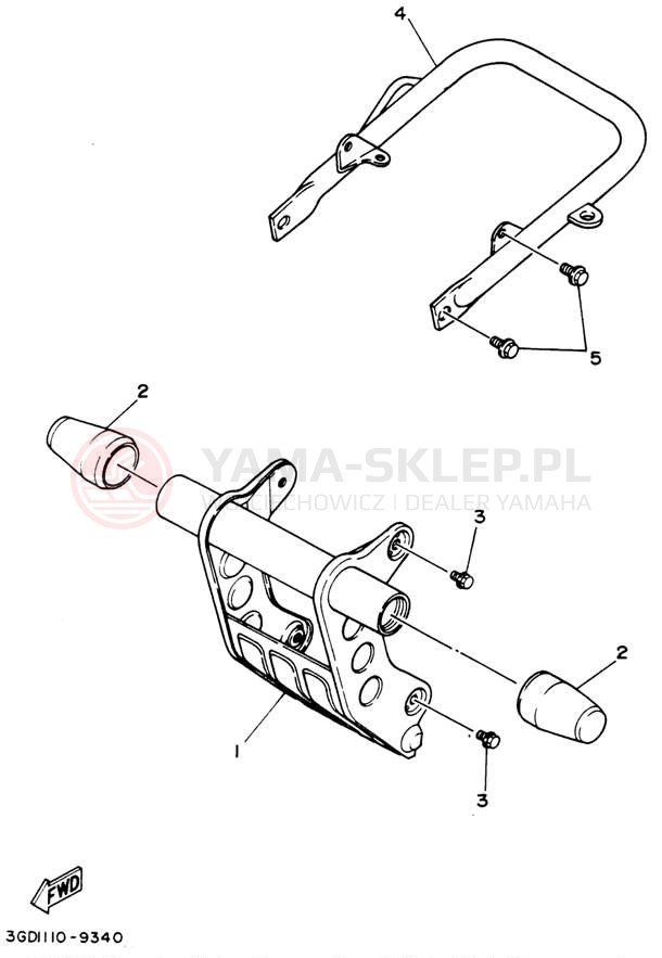 Schemat "osłona / stelaż" do Yamaha WARRIOR YFM350XF_M