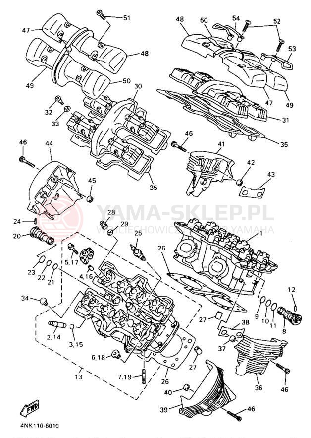 Schemat "głowica" do Yamaha XVZ13LTJ/XVZ13LTJC