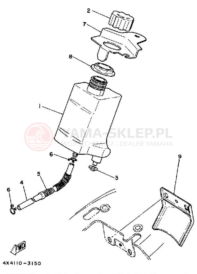 Schemat "Miska olejowa" do Yamaha Y-ZINGER PW50N