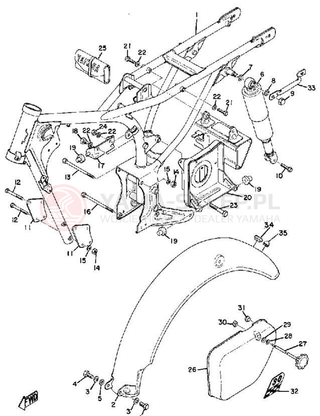 Schemat "rama" do Yamaha HS1