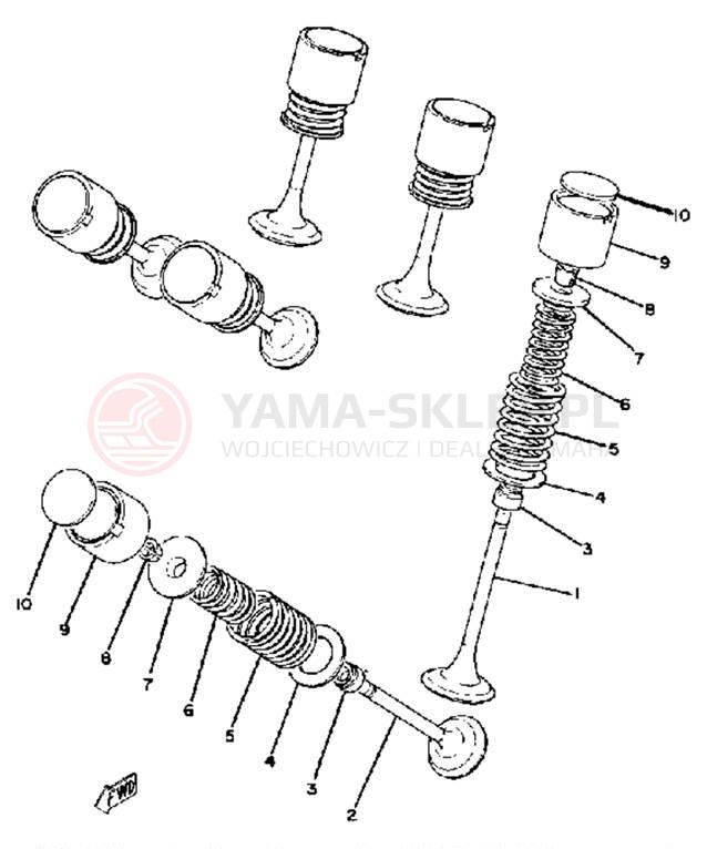 Schemat "zawory" do Yamaha XS750SF