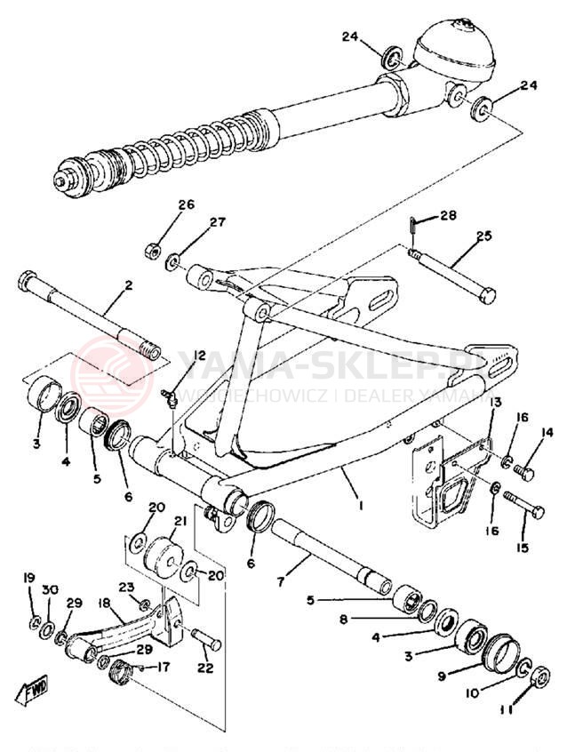 Schemat "wahacz" do Yamaha IT400C
