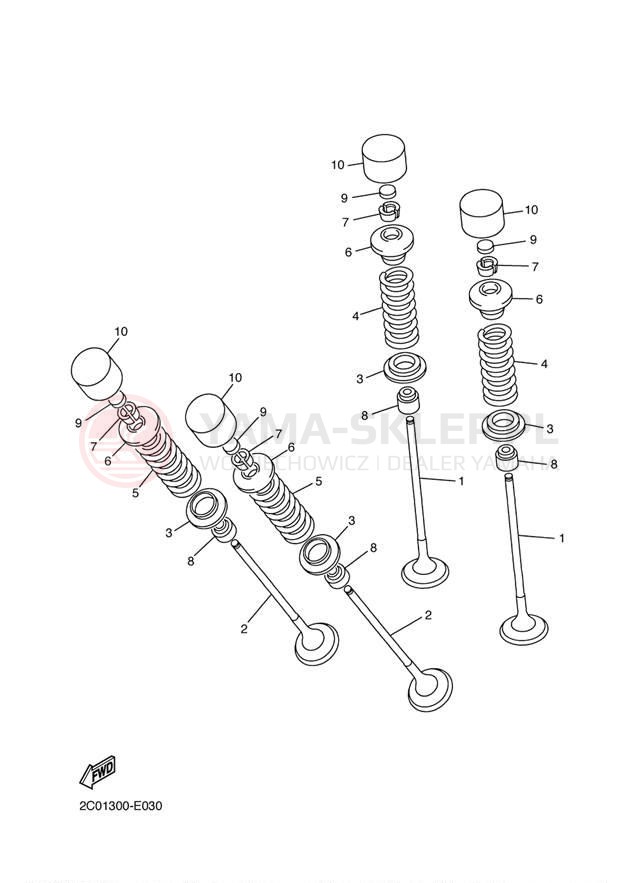 Schemat "zawory" do Yamaha R6 CA YZFR6WC/YZFR6W