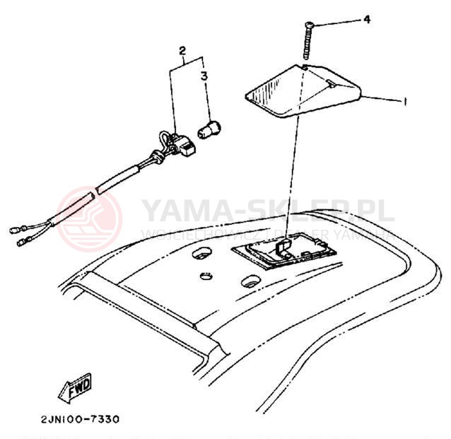 Schemat "lampa tył" do Yamaha BIG WHEEL BW350U