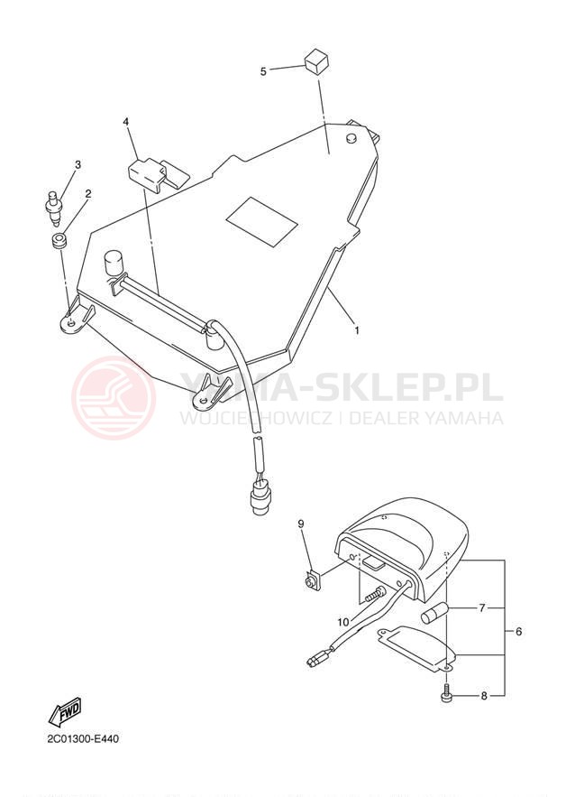 Schemat "lampa tył" do Yamaha R6 CA YZFR6WC/YZFR6W
