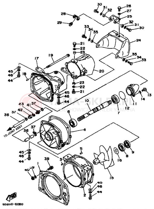 Schemat "JET UNIT" do Yamaha EXCITER EXT1100W