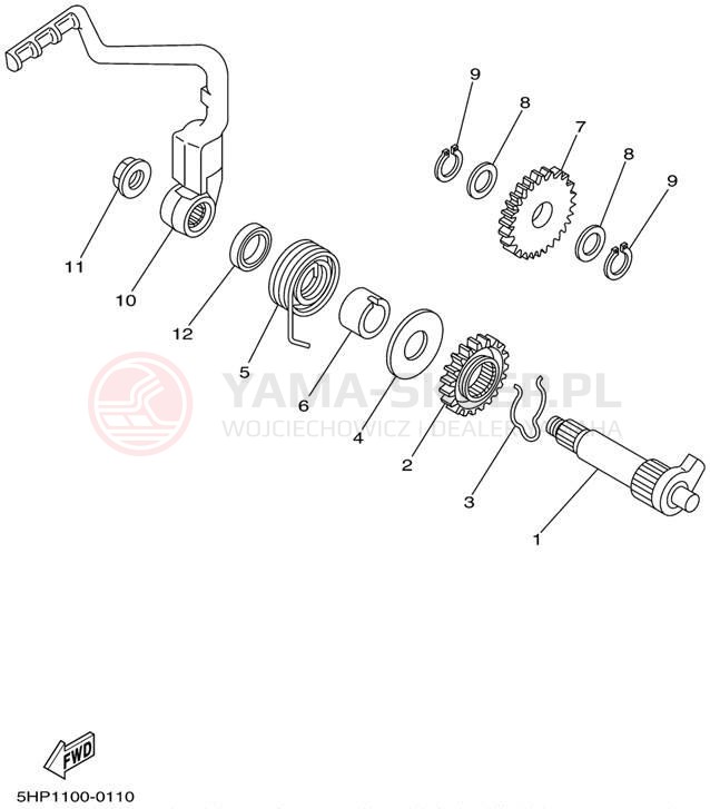 Schemat "rozrusznik" do Yamaha TTR125_L TTR125LP/TTR125P
