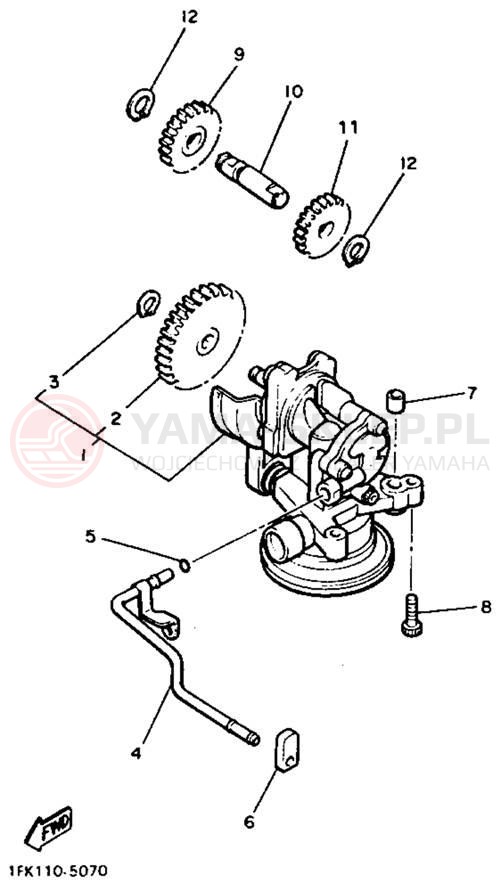 Schemat "Pompa olejowa" do Yamaha V-MAX 1200 VMX12AC/VMX12A