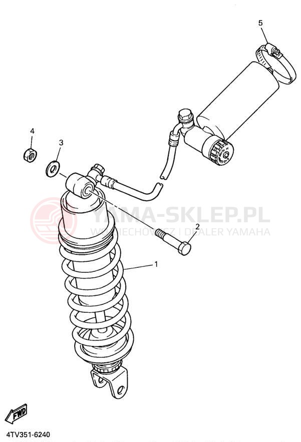 Schemat "zawieszenie tył" do Yamaha YZF600RK/YZF600RKC