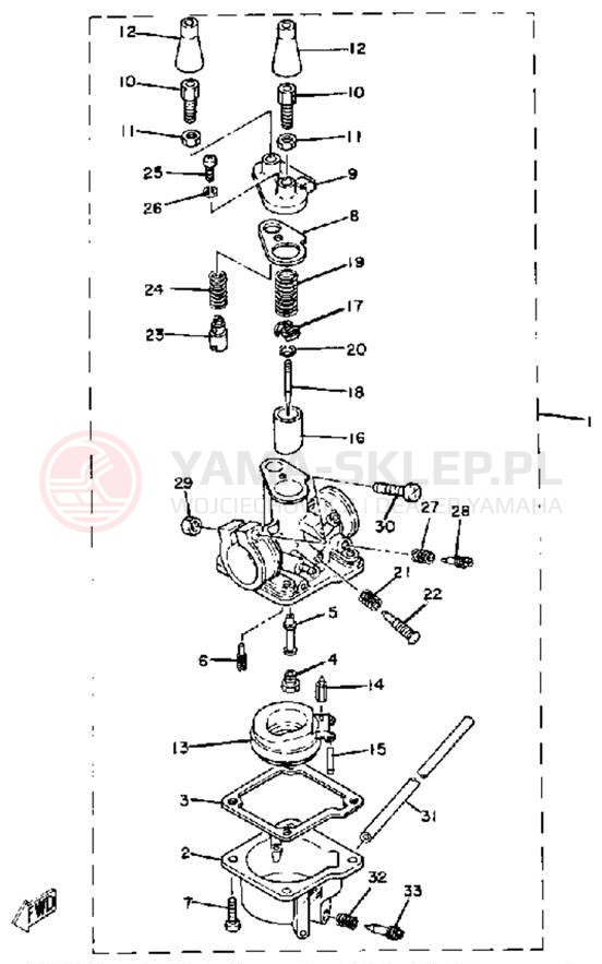Schemat "Gaźnik" do Yamaha MJ50J