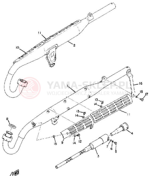 Schemat "tłumik" do Yamaha CS3B/CS3C