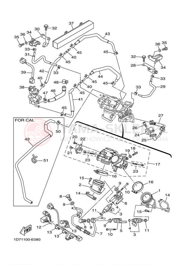Schemat "Wtrysk paliwa" do Yamaha ROADLINER S XV19SV/XV19SVC