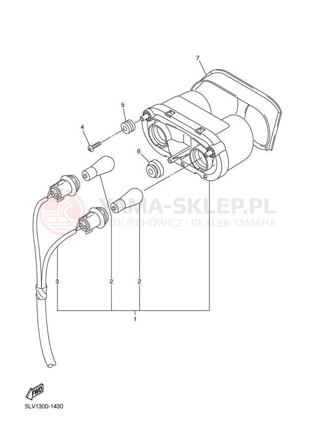Schemat "lampa tył" do Yamaha FZ1 FZS1000P/FZS1000PC