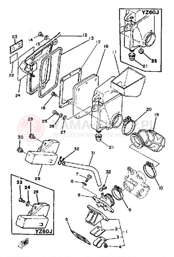 Schemat "Wtrysk paliwa" do Yamaha YZ60K