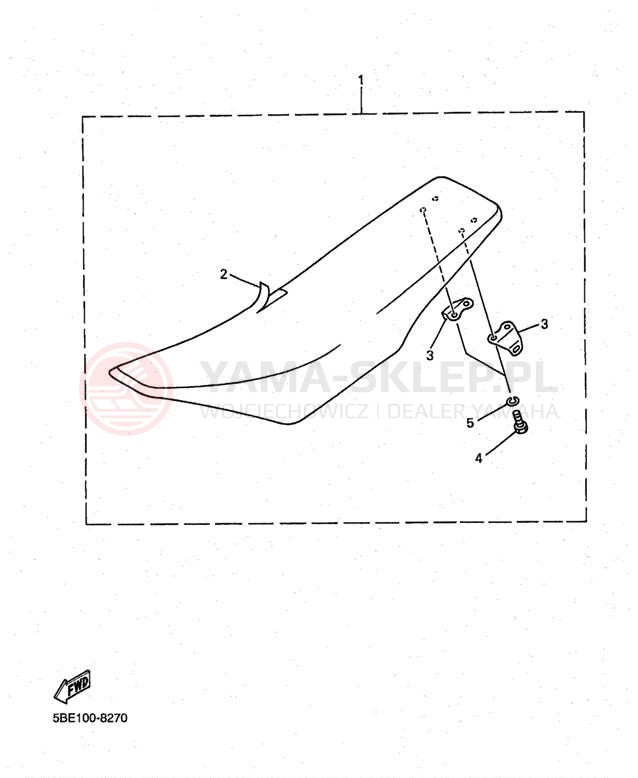 Schemat "siedzenie" do Yamaha YZ400 YZ400FK