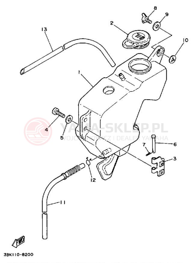 Schemat "Miska olejowa" do Yamaha ENDURO DT50U/DT50L/DT50LC