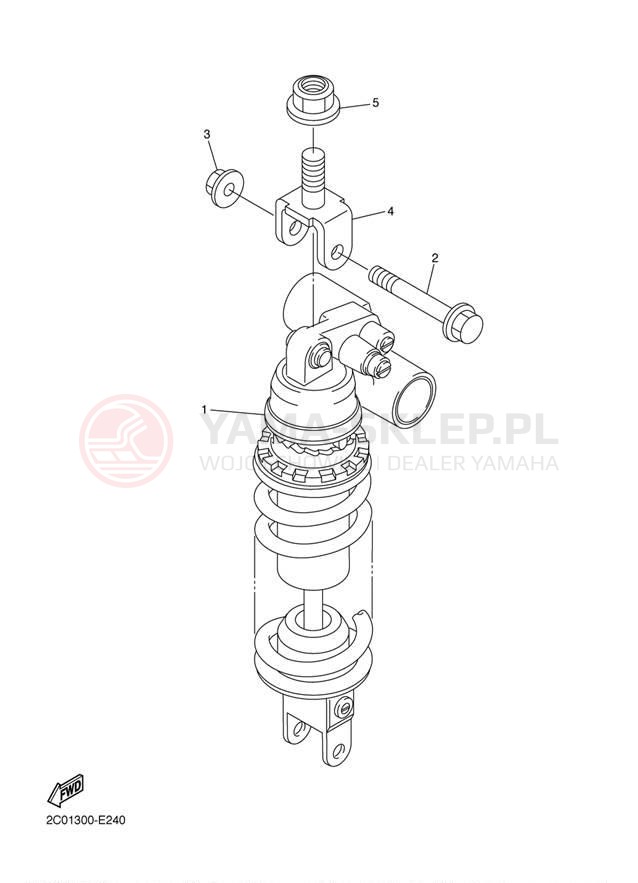 Schemat "zawieszenie tył" do Yamaha R6 CA YZFR6WC/YZFR6W