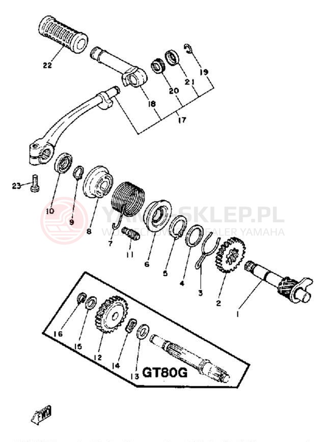 Schemat "rozrusznik" do Yamaha GT80E