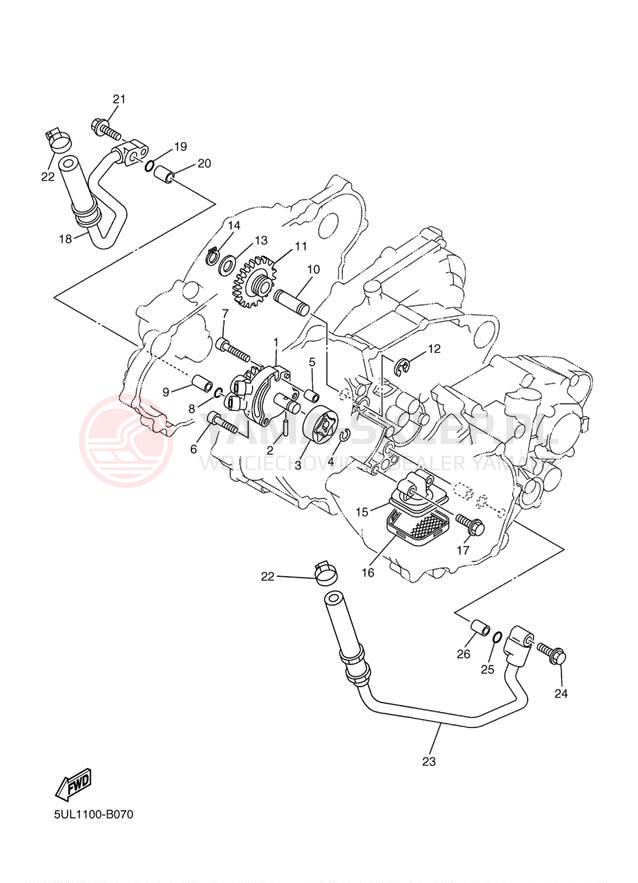 Schemat "Pompa olejowa" do Yamaha YZ250F YZ250FR