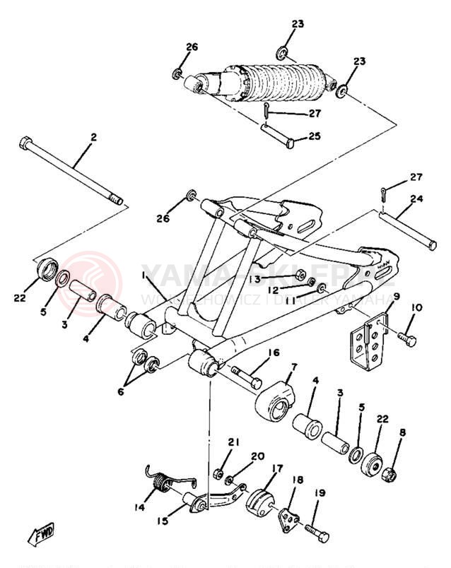 Schemat "wahacz" do Yamaha YZ80E