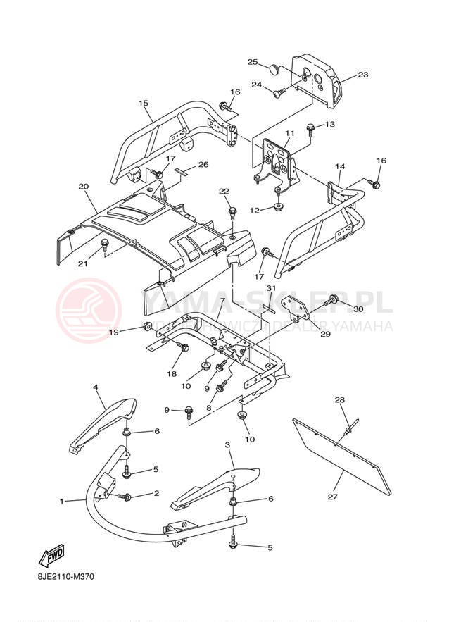 Schemat "zderzak" do Yamaha RS VIKING PROFESSIONAL VK10DG
