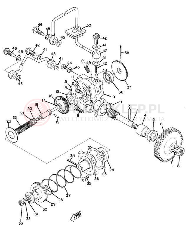 Schemat "Pompa olejowa" do Yamaha AS2C