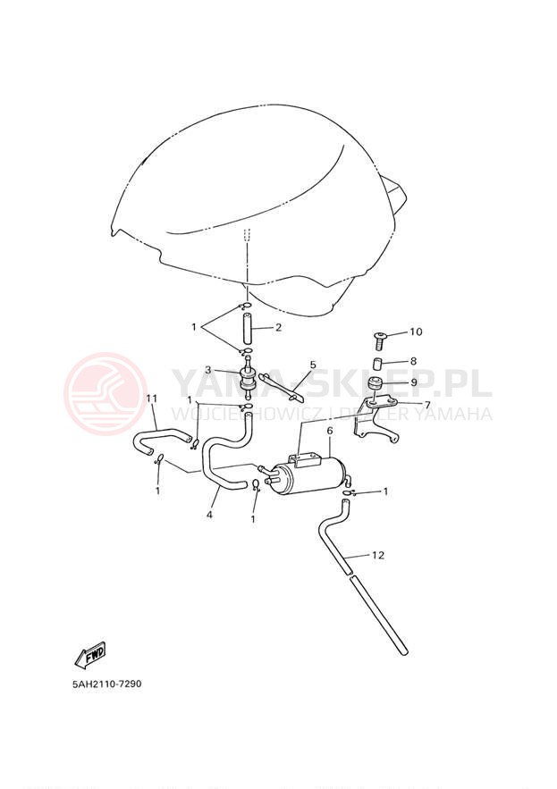 Schemat "zbiornik paliwa" do Yamaha YZF600R YZF600RN/YZF600RNC