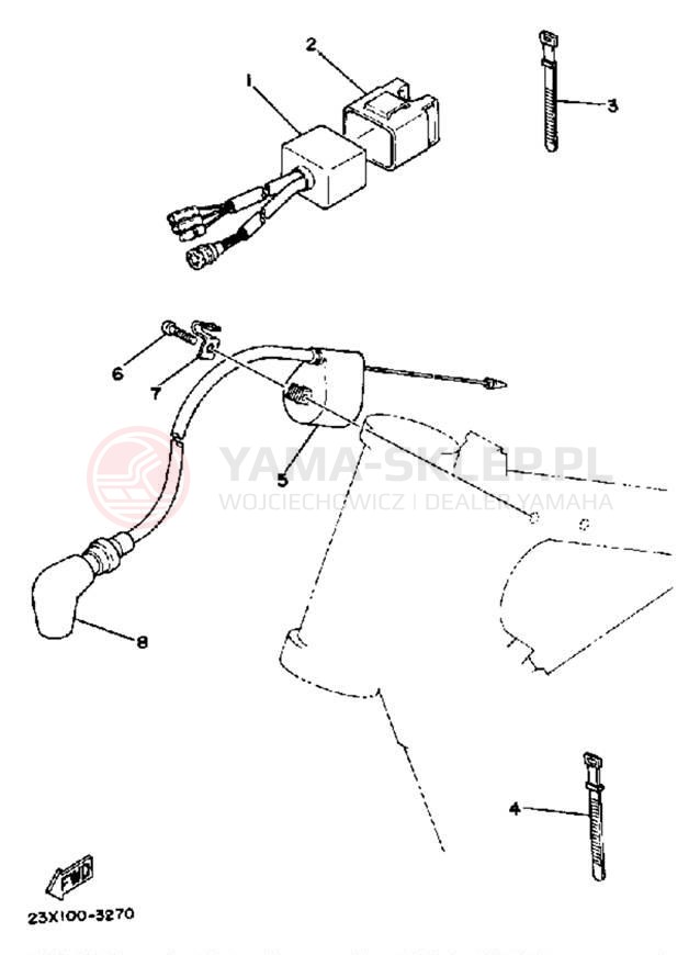 Schemat "układ elektryczny" do Yamaha YZ490 YZ490K