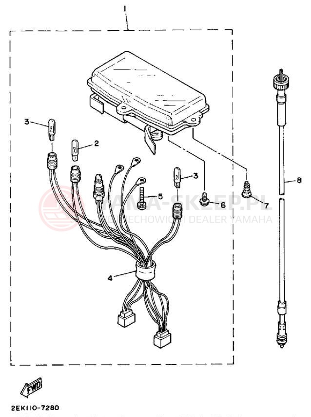 Schemat "licznik" do Yamaha RAZZ SH50U/SH50MU