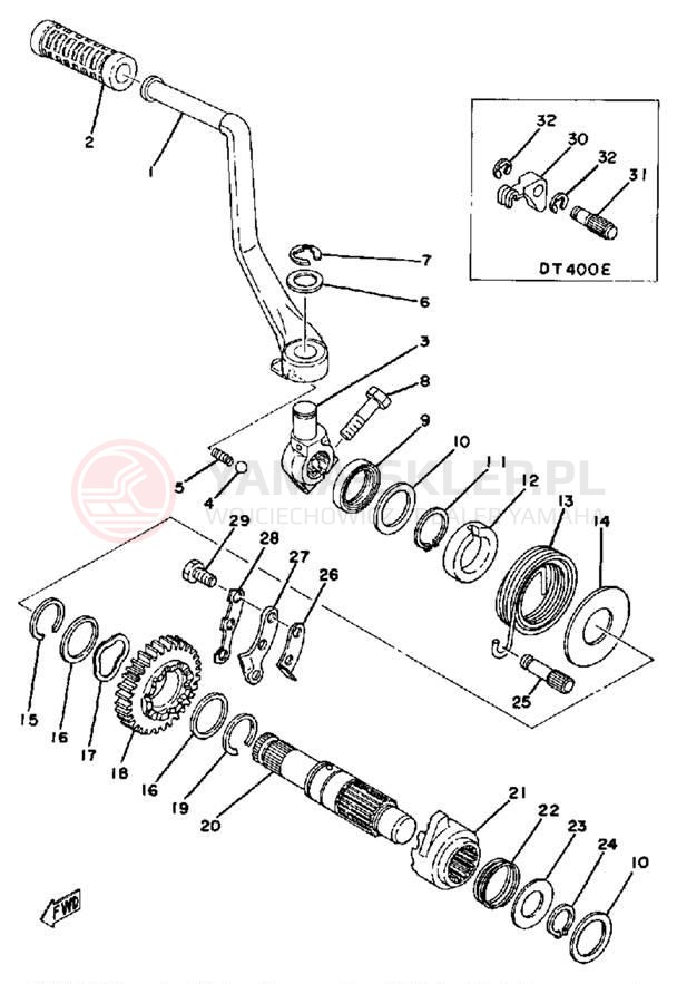 Schemat "rozrusznik" do Yamaha DT250E/DT400E