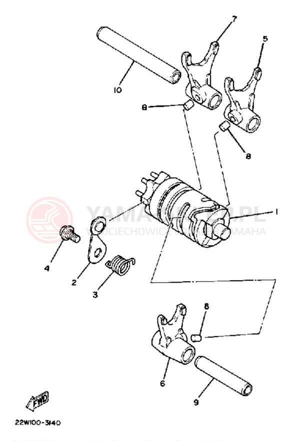 Schemat "Wodziki, automat" do Yamaha YZ80 YZ80K