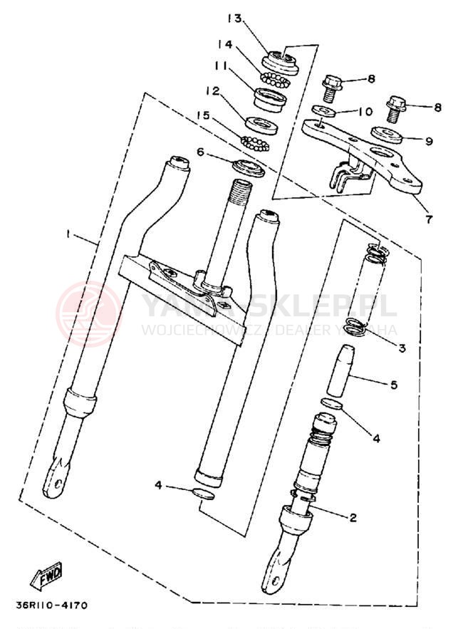 Schemat "Półki zawieszenia" do Yamaha YT60N