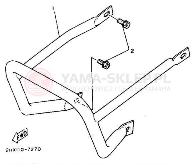 Schemat "osłona / stelaż" do Yamaha BADGER YFM80E