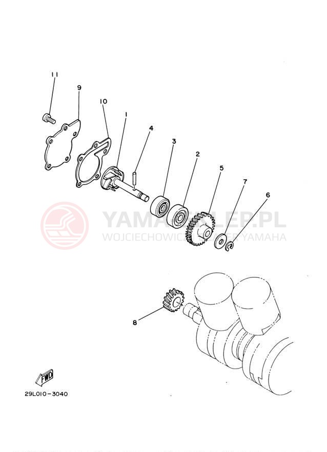 Schemat "Pompa wody" do Yamaha BANSHEE SP YFZ350SPV