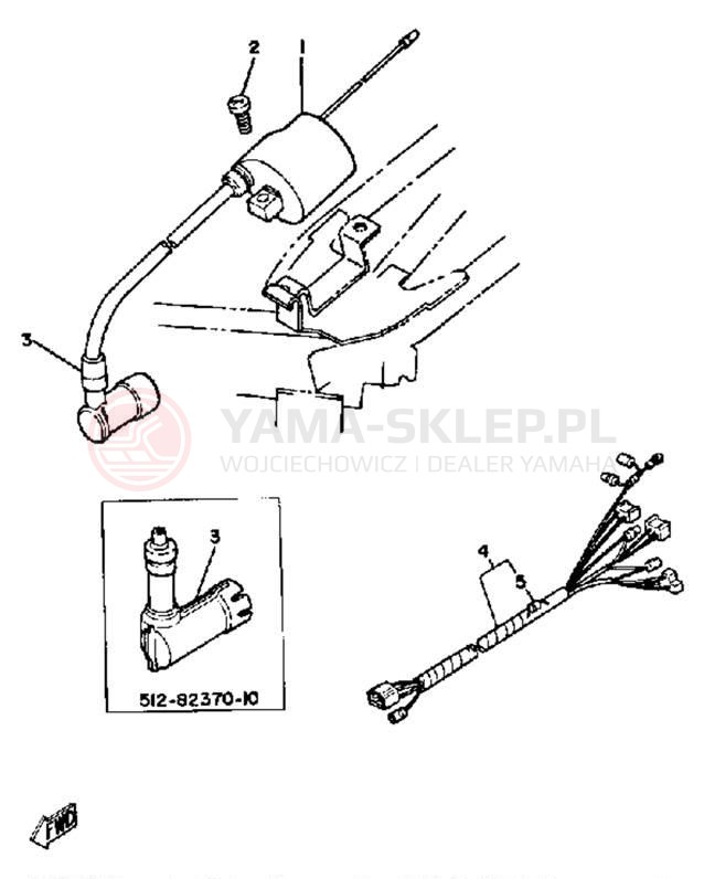 Schemat "układ elektryczny" do Yamaha PW50J