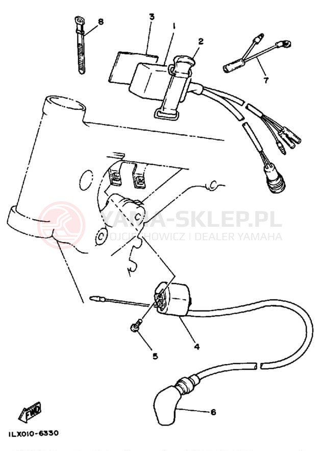 Schemat "układ elektryczny" do Yamaha YZ125S