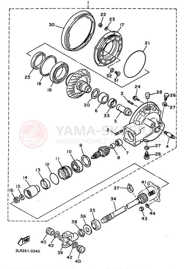 Schemat "Wał napędowy" do Yamaha V-MAX 1200 VMX12JC/VMX12J