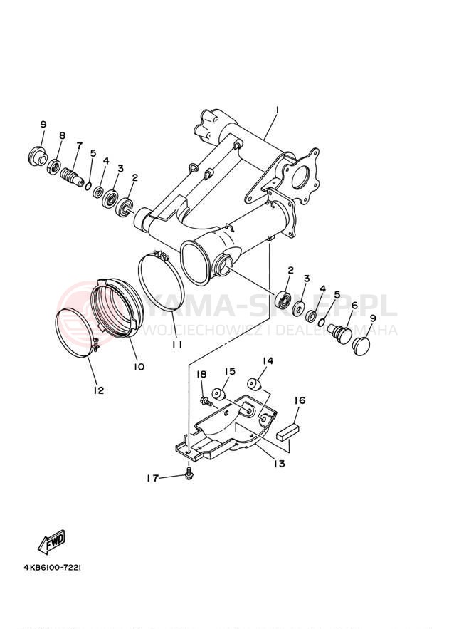 Schemat "wahacz" do Yamaha WOLVERINE 4X4 YFM35FXS