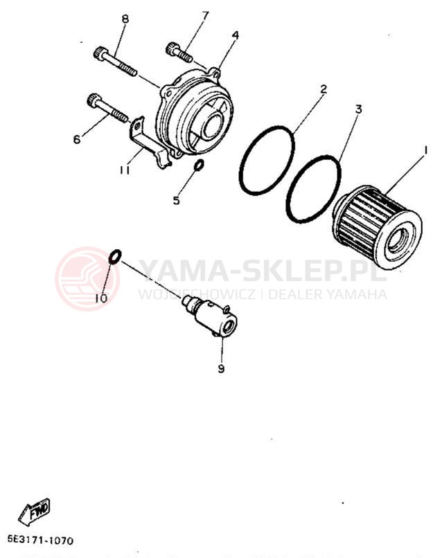Schemat "Filtr oleju" do Yamaha VIRAGO 750 XV750GC/XV750G